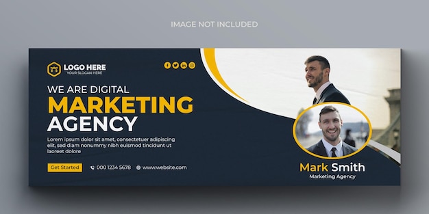 Digital marketing corporate social media facebook cover template