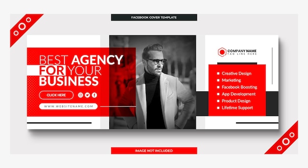 Digital marketing corporate social media facebook cover web banner template