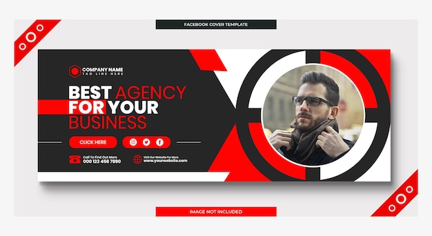 Digital marketing corporate social media facebook cover web banner template