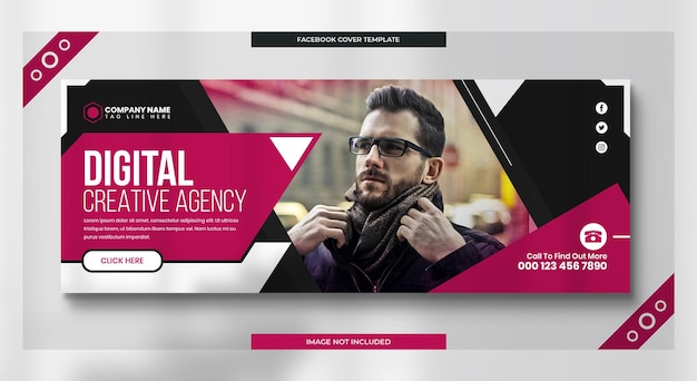 Digital marketing corporate social media facebook cover web banner template