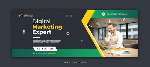 Digital marketing corporate social media facebook cover web banner template