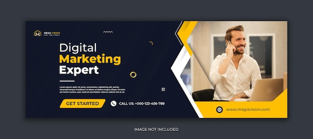 Digital marketing corporate social media facebook cover web banner template