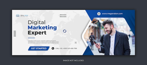 Digital marketing corporate social media facebook cover web banner template