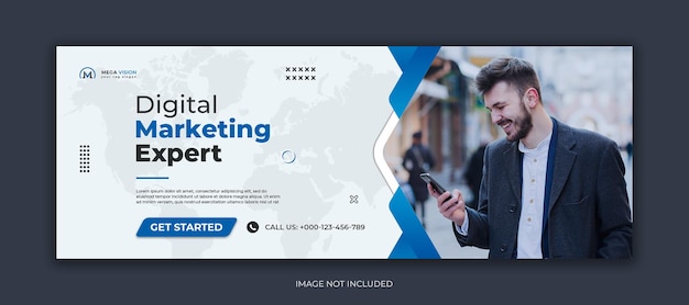 Digital marketing corporate social media facebook cover and web banner template