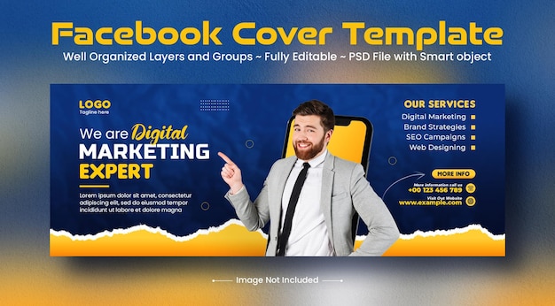 Digital marketing corporate social media facebook cover and web banner template