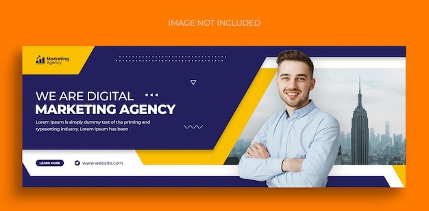 Digital marketing or creative marketing Facebook cover and web banner template design