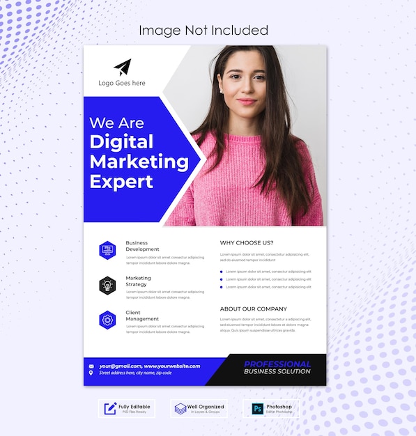 Digital marketing expert flyer design template