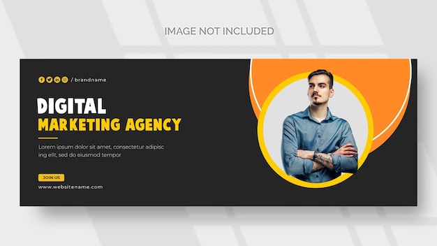 PSD digital marketing facebook cover page template