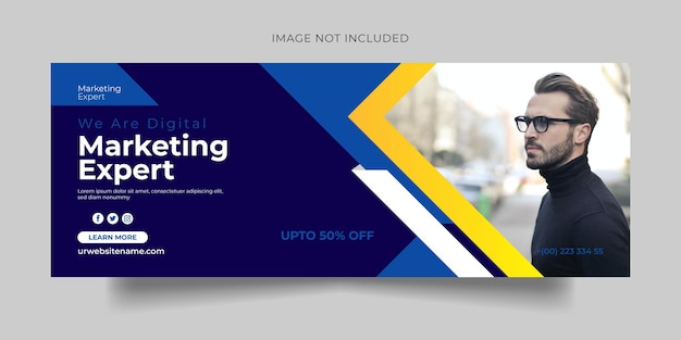 Digital marketing Facebook cover and social media banner template