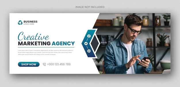 Digital marketing facebook cover web banner template