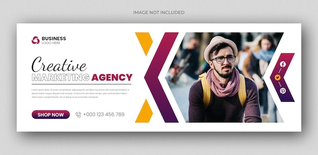 Digital marketing facebook cover web banner template