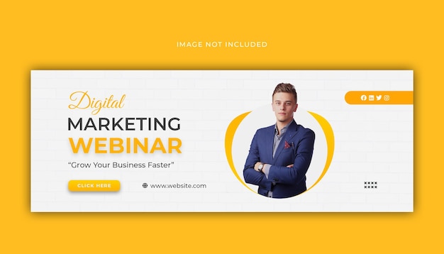 Digital marketing facebook cover or web banner template