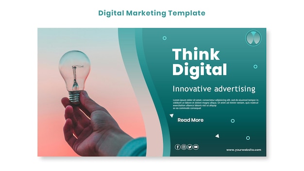 Digital marketing landing page template