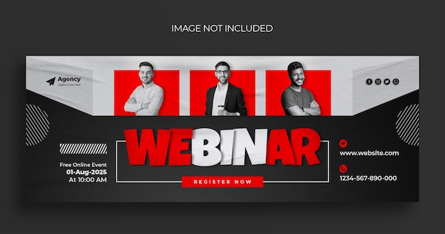 Digital marketing live webinar and corporate facebook cover template