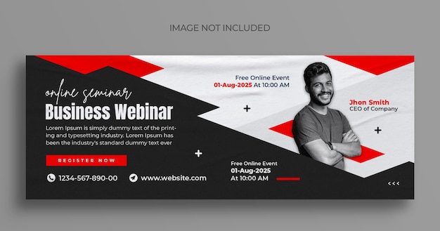 Digital marketing live webinar and corporate facebook cover template