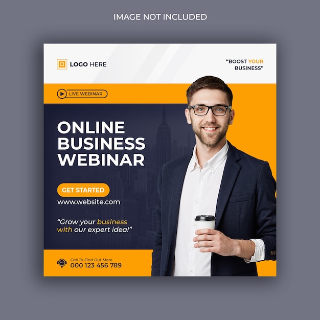 digital marketing live webinar corporate social media post