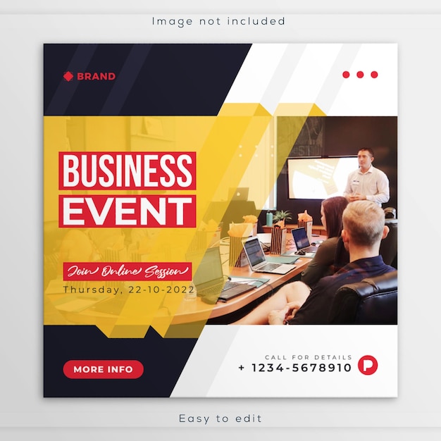 PSD digital marketing live webinar social media banner business instagram post template design