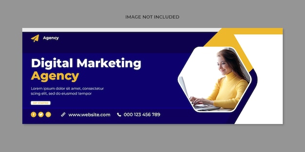 Digital marketing social media facebook cover and web banner template