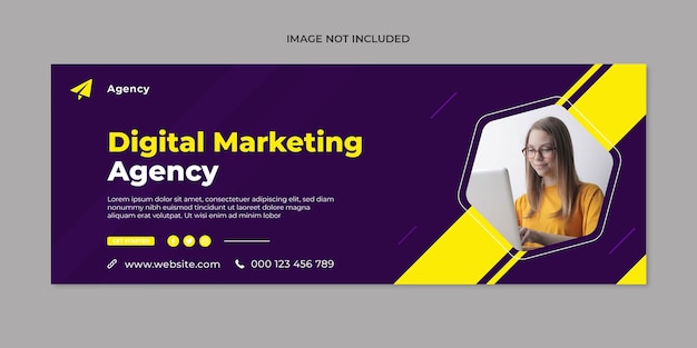 Digital marketing social media facebook cover and web banner template