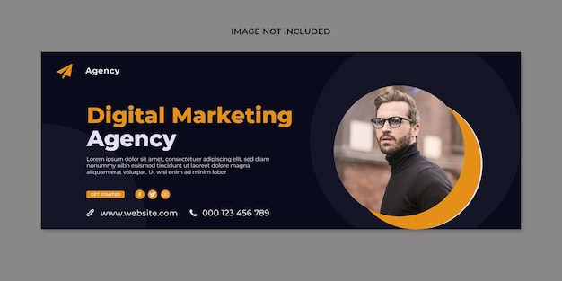 Digital marketing social media facebook cover and web banner template