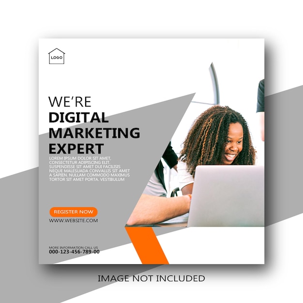 Digital marketing social media and instagram post template banner