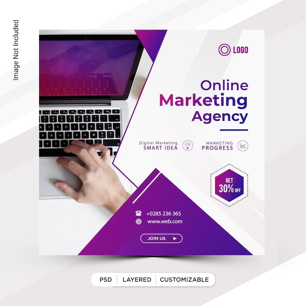 Digital marketing social media post banner