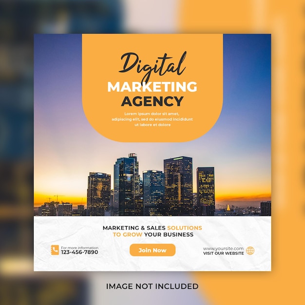 Digital marketing social media post and corporate web banner template