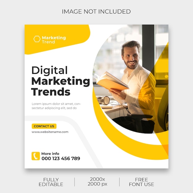 Digital marketing social media post template