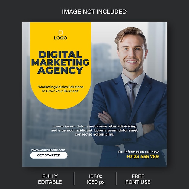 Digital marketing social media post template