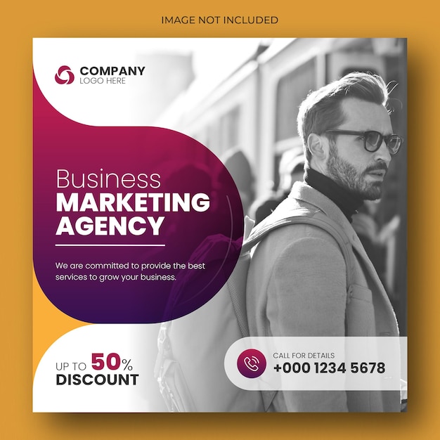 Digital marketing social media post web banner template