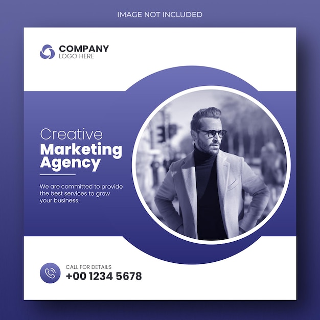 Digital marketing social media post web banner template