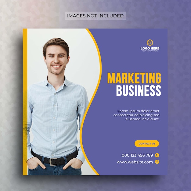 Digital marketing social media post web banner template