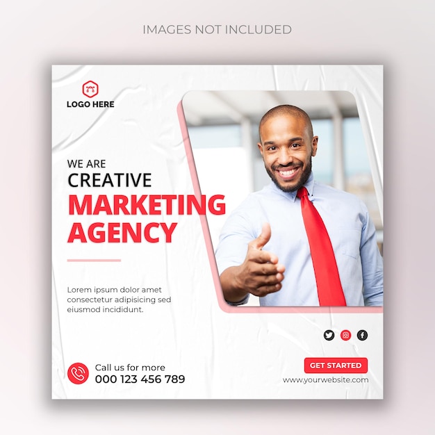 Digital marketing social media post or web banner template