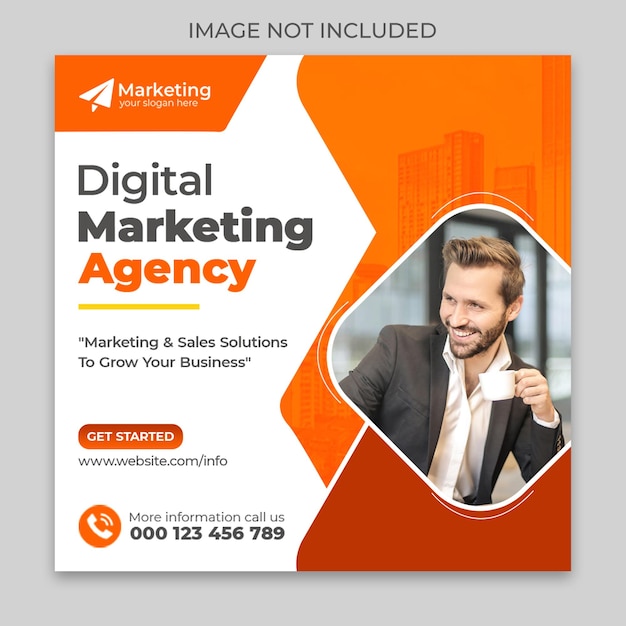 digital marketing social media post web banner template