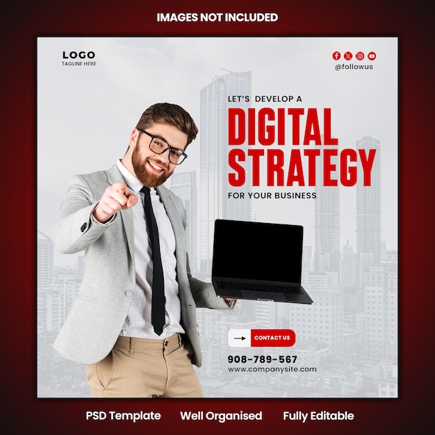 digital marketing strategy development flyer