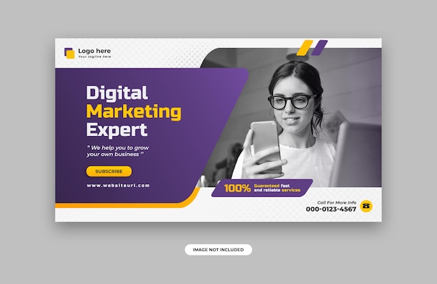 Digital marketing web banner design template