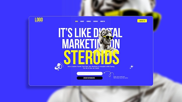 PSD digital marketing website banner landing page