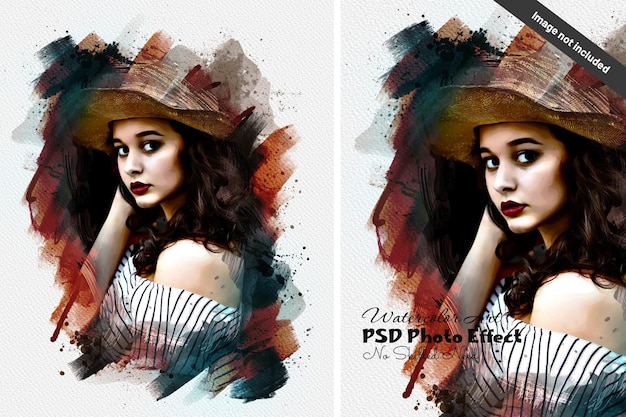 Digital portrait Painting Photo effect for Photoshop