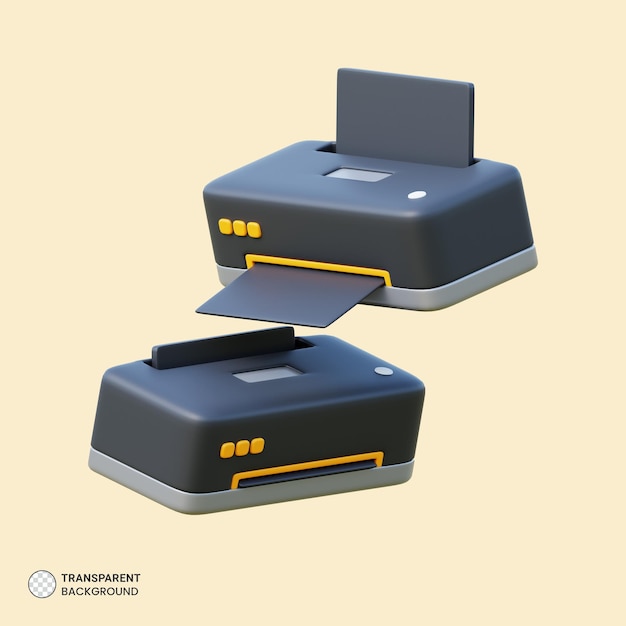 Digital Printer machine icon Isolated 3d render Illustration