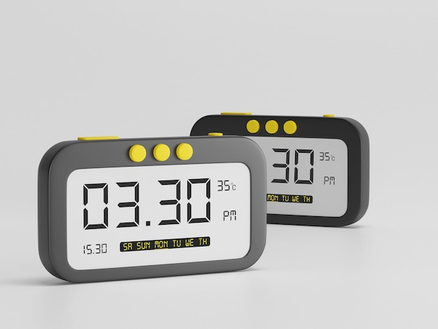 Digital table watch mockup