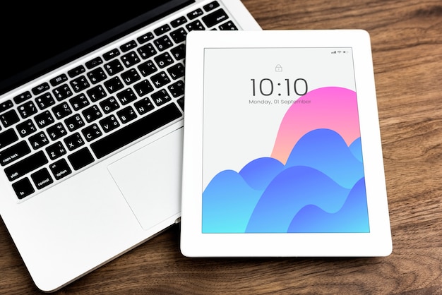 PSD digital tablet screen mockup template