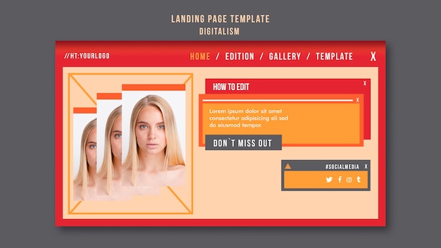 Digitalism landing page template