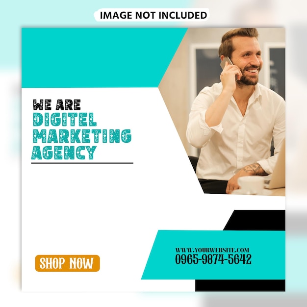 digitel marketing agency Social Media Promotion And Banner Post Design Template