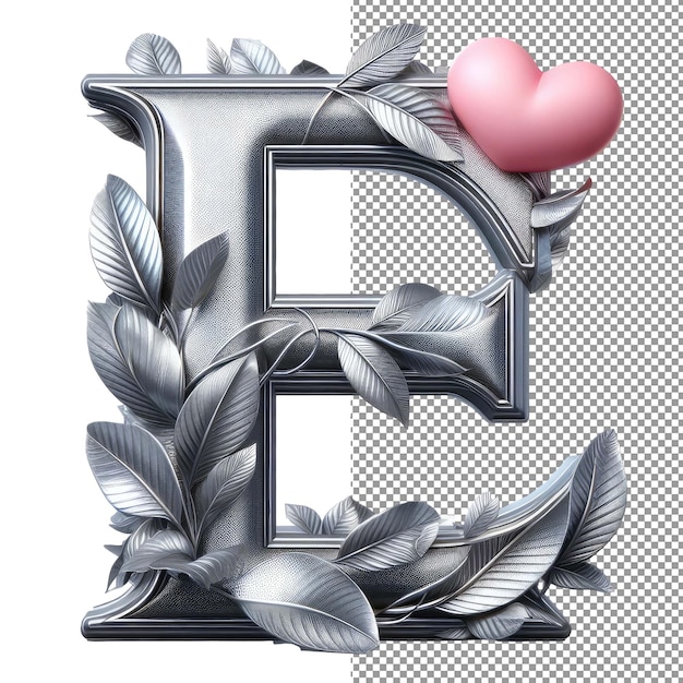 PSD dimensional typography isolated 3d letter