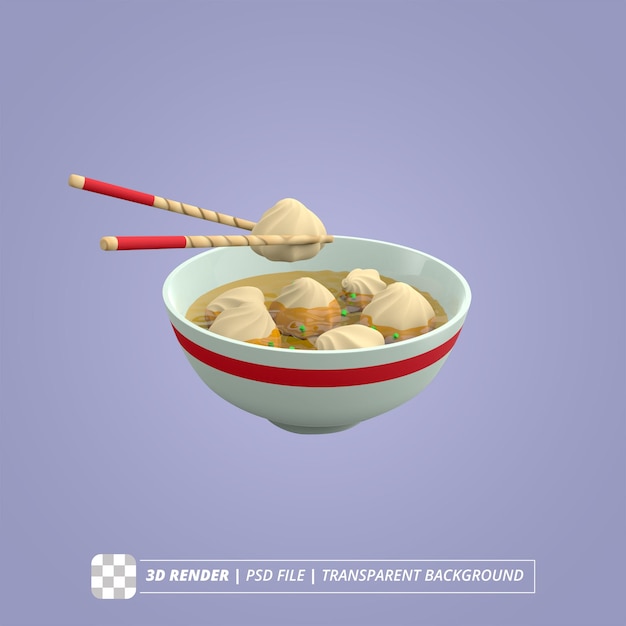 DIMSUM SOUP 3D RENDER ISOLATED IMAGES