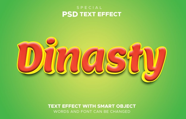 Dinasty Text Effect editable