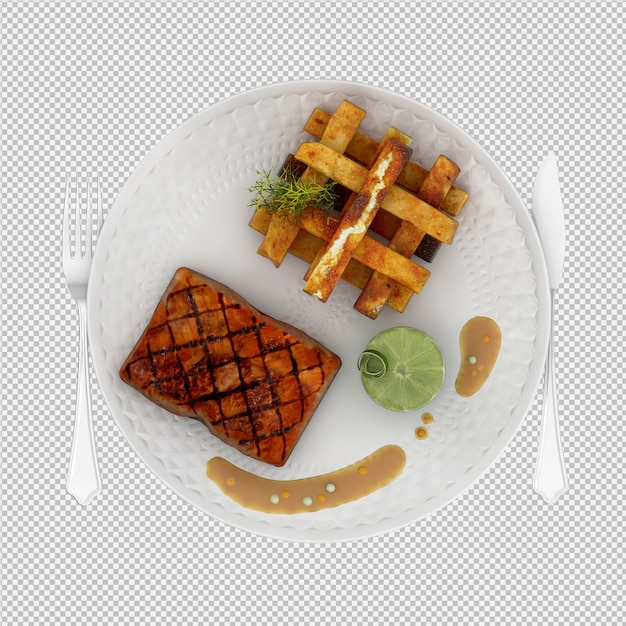  diner plate 3D render