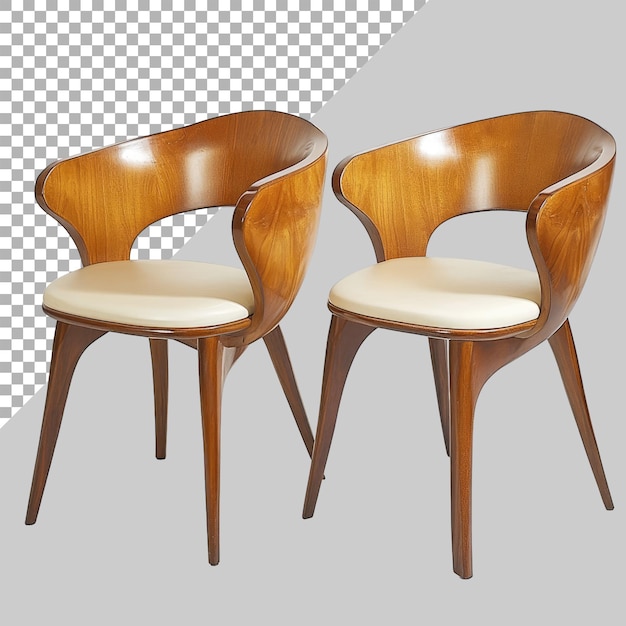 PSD dining chairs on transparent background