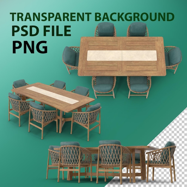 PSD dining table png