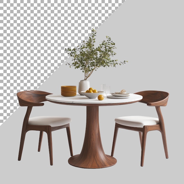 Dining table on Transparent background